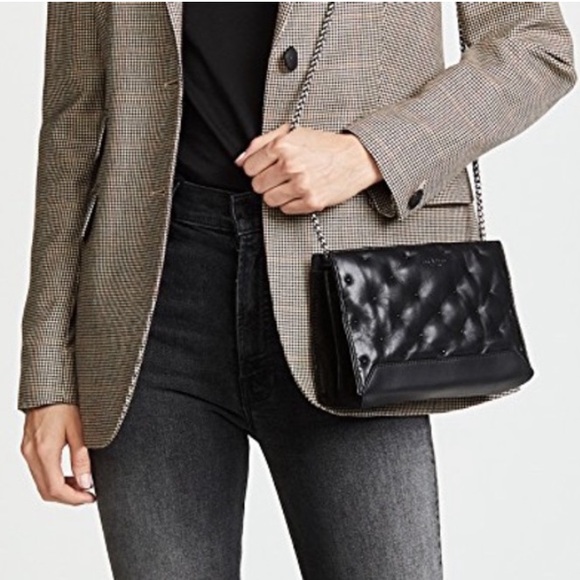 Rag & Bone Mini Compass Bag Black Studs Leather - Picture 1 of 14